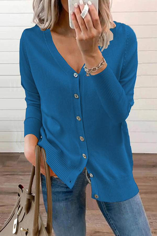 WW | Casual V-neck sweater with buckle