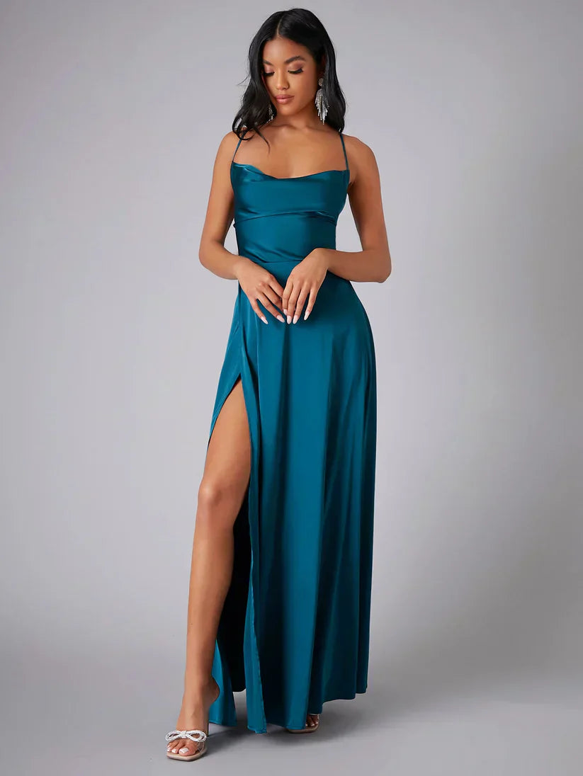 WW | Elegantes Maxikleid Aus Satin