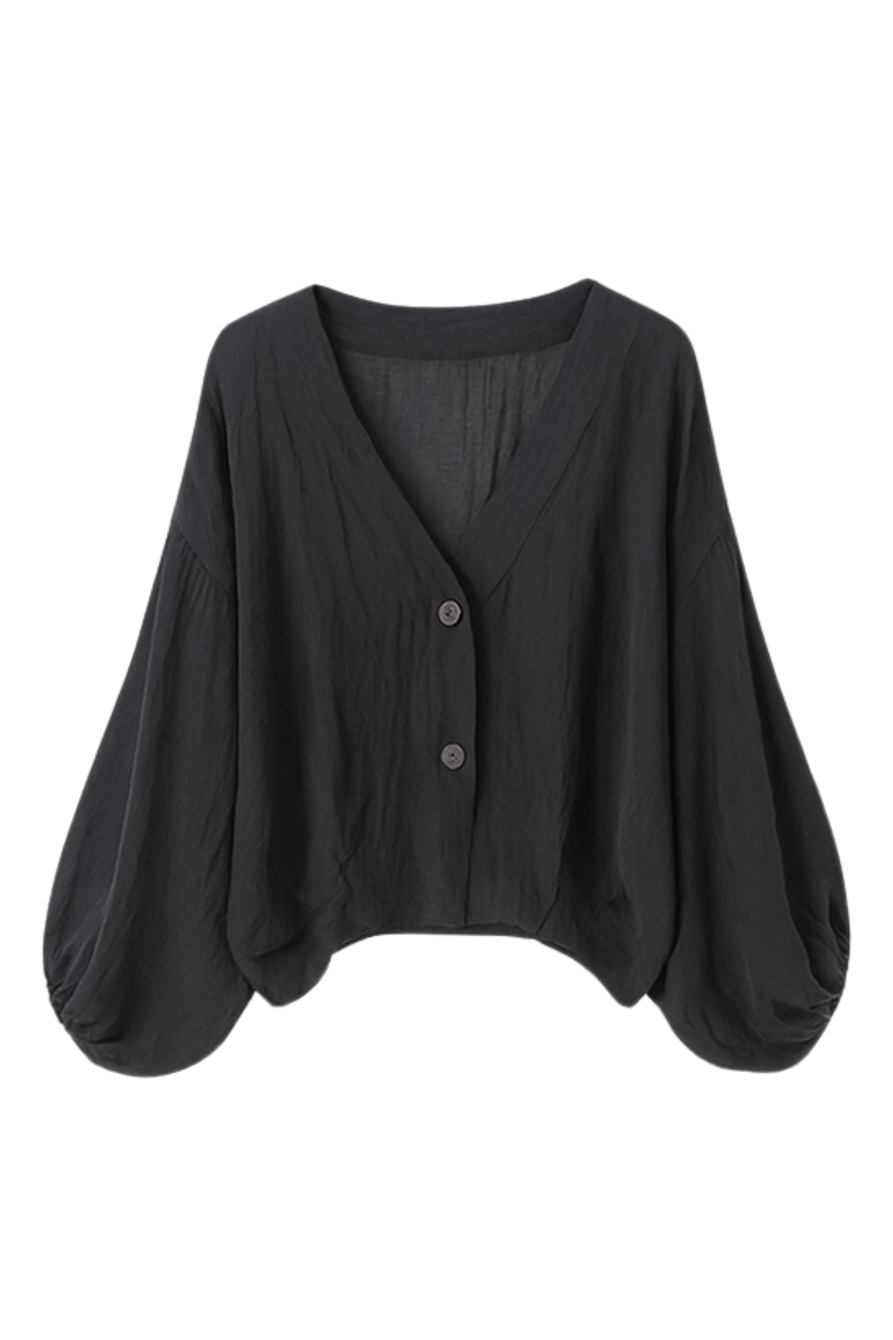 Aella Linen Blouse - Black