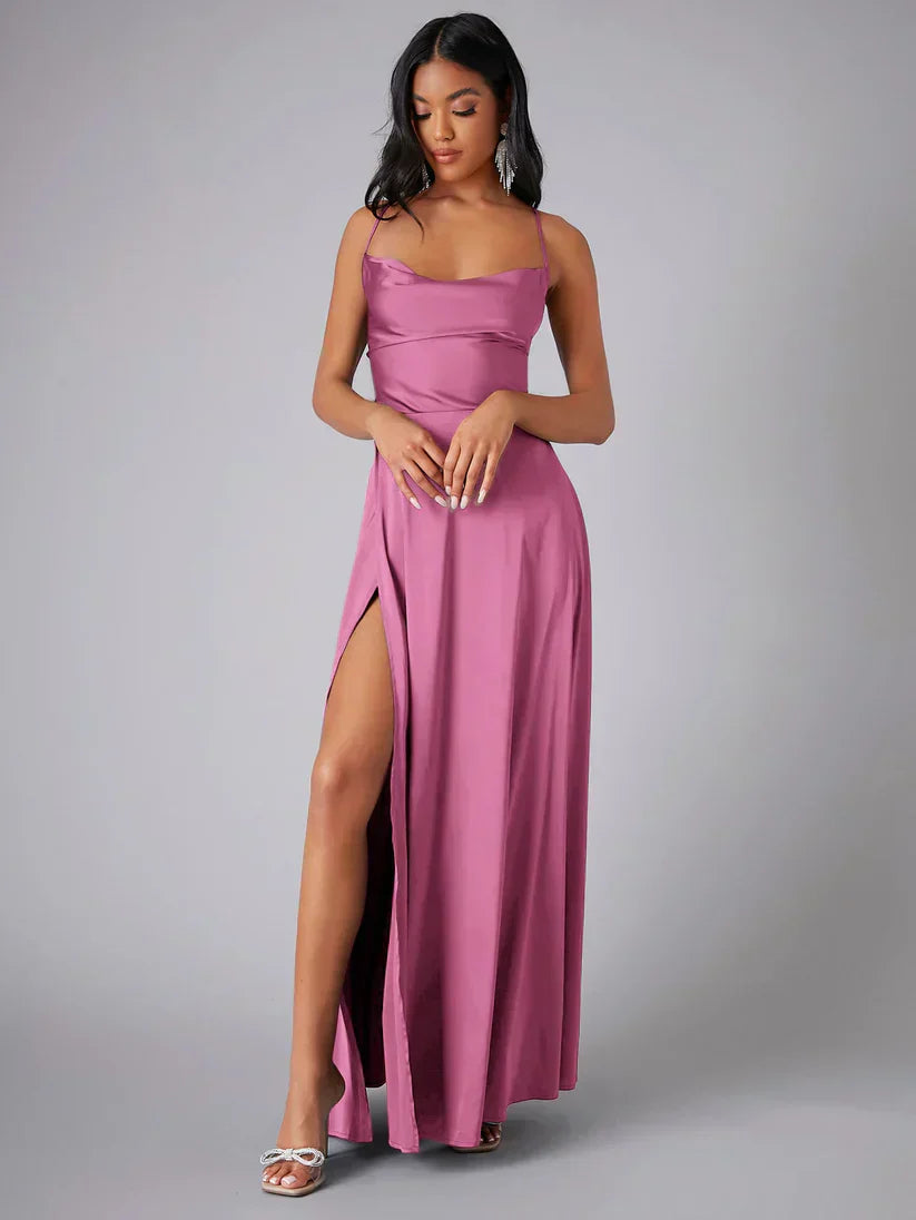 WW | Elegantes Maxikleid Aus Satin