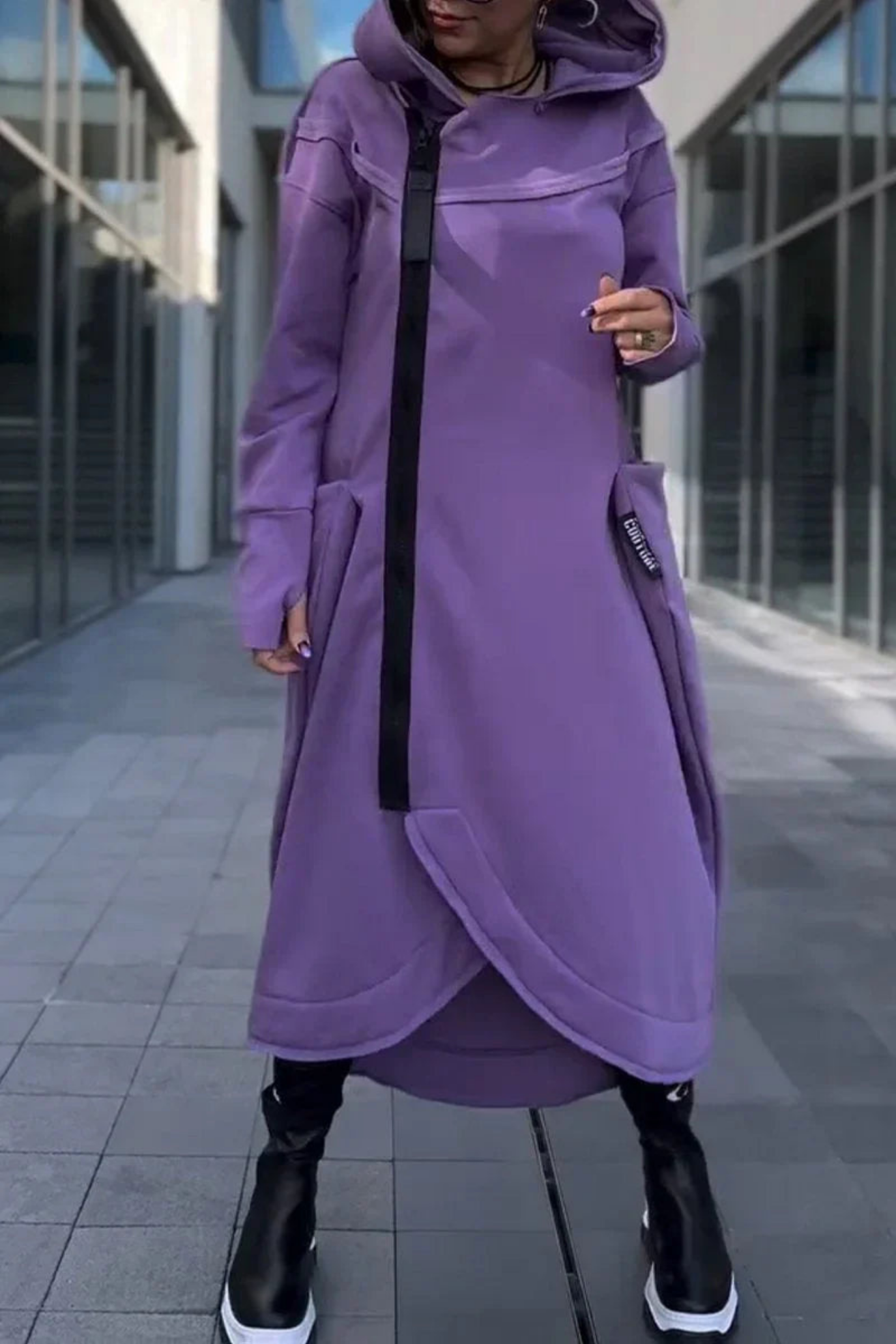 Nana Zip-Up Hoodie - Purple