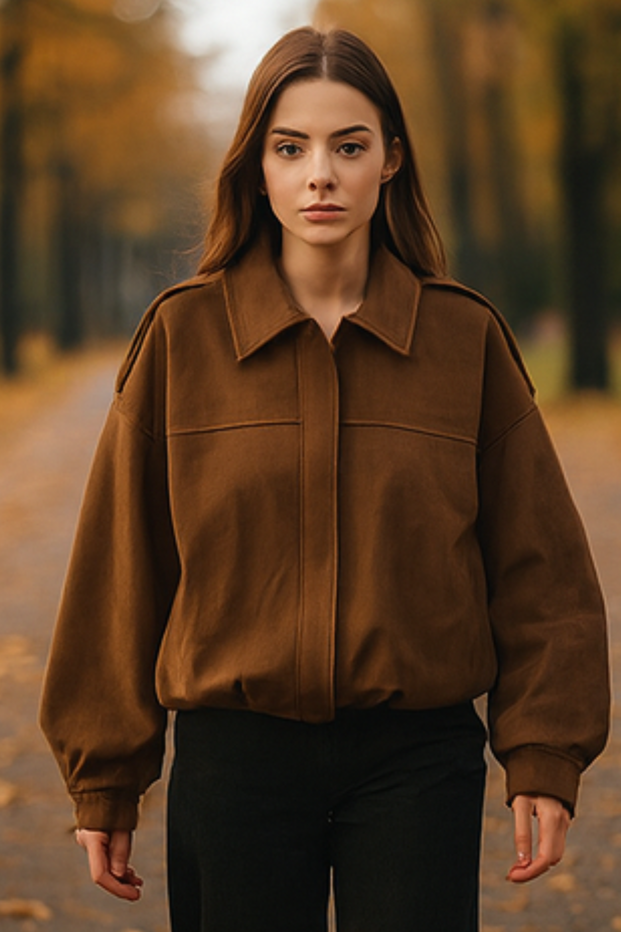 Nala Vintage Oversized Jacket - Brown
