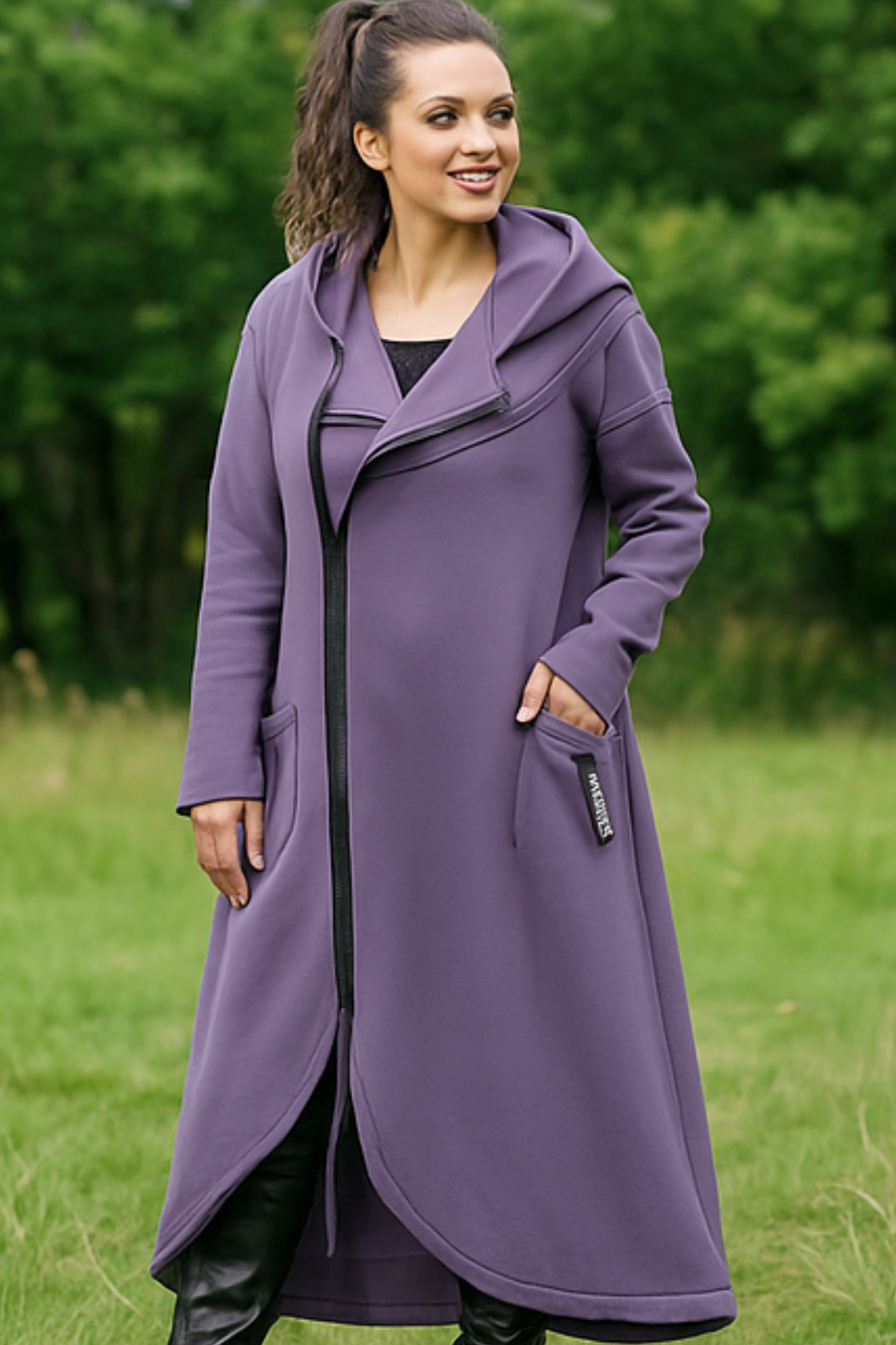 Nana Zip-Up Hoodie - Purple