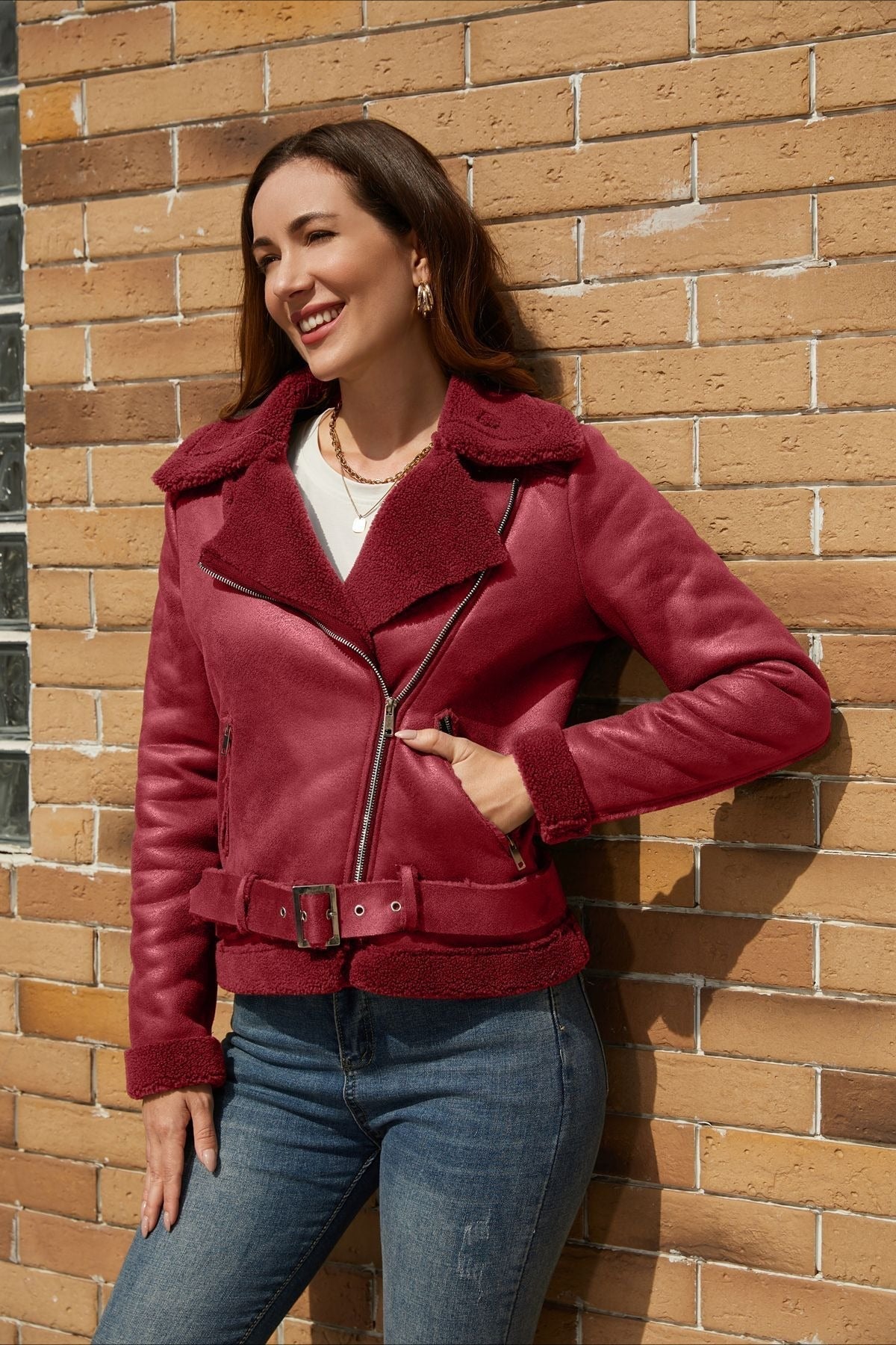 WW | Lined Suede Belted Jacket