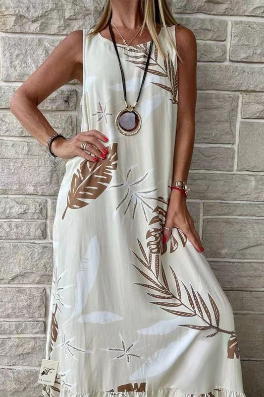 WW | Casual Holiday Floral O Neck Printed Dress Dresses