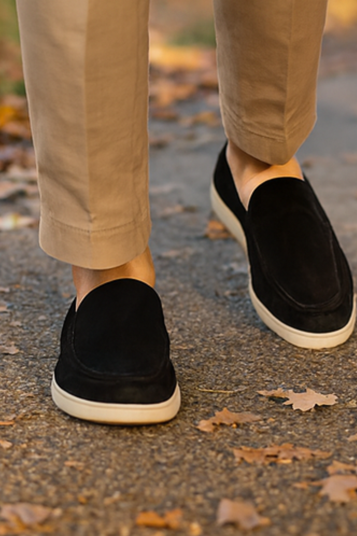 Chase Elegant Suede Loafers - Black