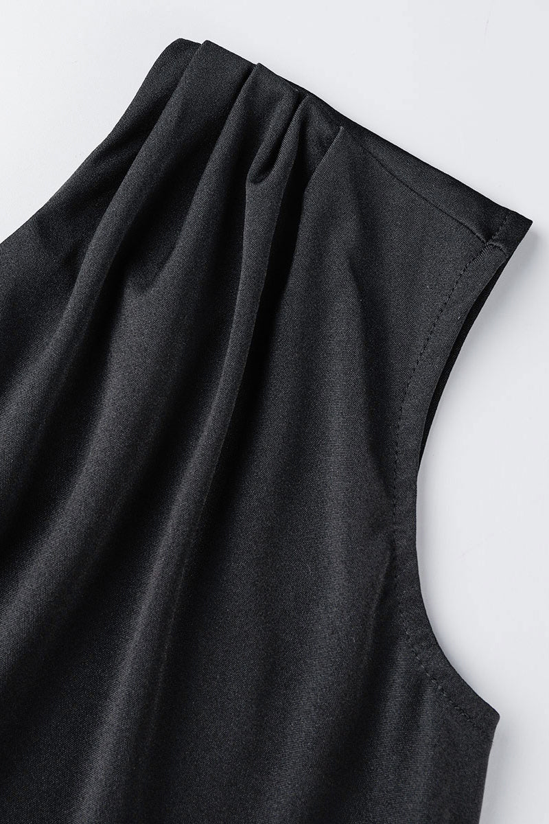 Evie - Elegant Sleeveless Dress with Diagonal Neckline