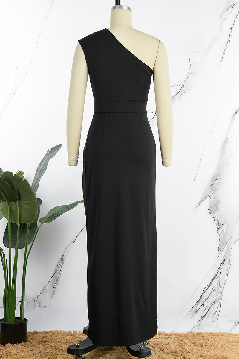 Evie - Elegant Sleeveless Dress with Diagonal Neckline