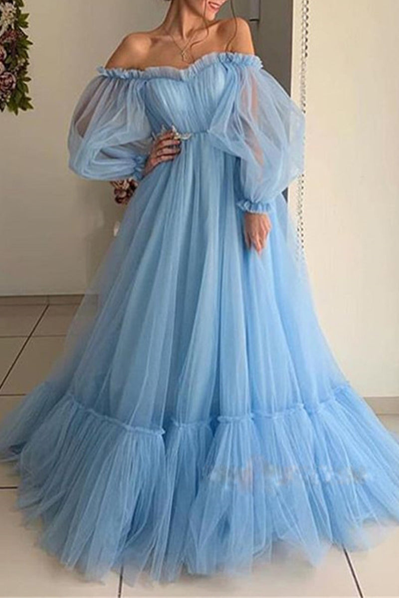 WW | Elegantes Formelles Einfarbiges Patchwork Off-Shoulder Abendkleid Kleider - 3 Farben