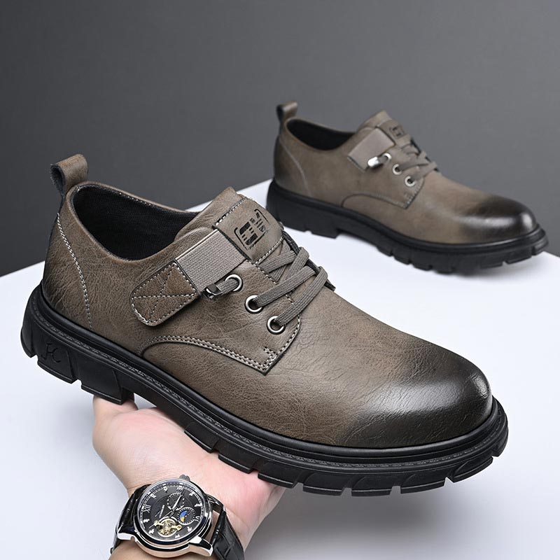 WW | Shoes Leather Comfortable Sole Lacing With Metal Eyelets Round Toe