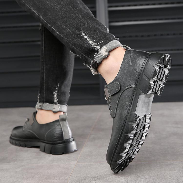 WW | Shoes Leather Comfortable Sole Lacing With Metal Eyelets Round Toe