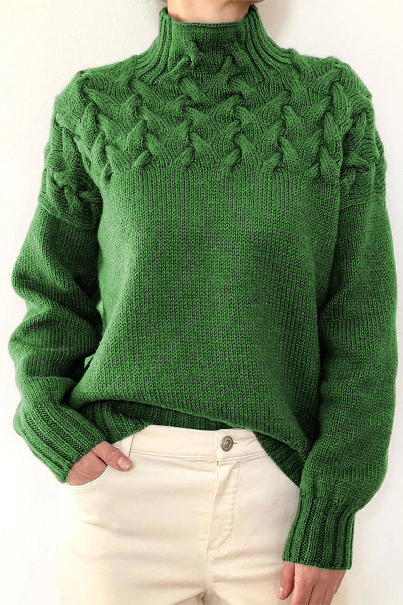 WW | Casual Plain Knitted Turtleneck Sweater - 11 Colors