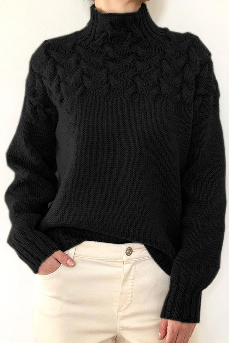 WW | Casual Plain Knitted Turtleneck Sweater - 11 Colors