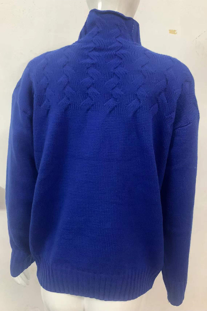 WW | Casual Plain Knitted Turtleneck Sweater - 11 Colors