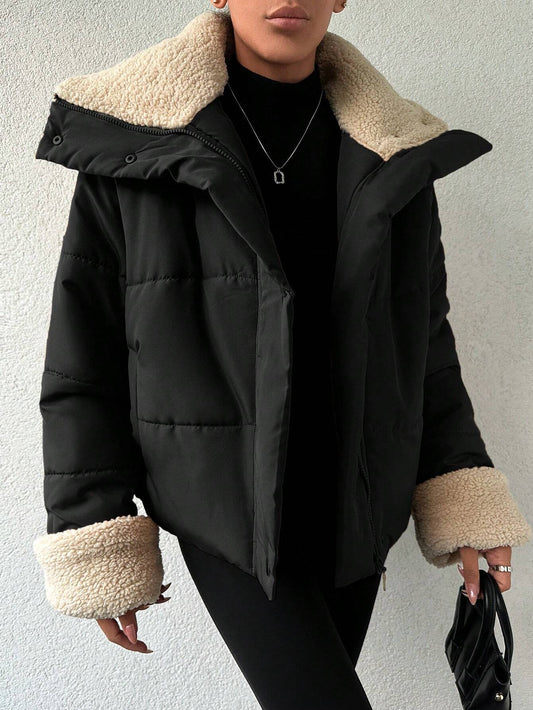 WW | Pufferjacke - Kunstfellbesatz - Winddichtes Polyestergewebe - Lässige Winterkleidung