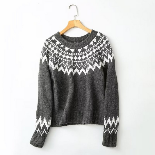 WW | Geometrischer Jacquard Pullover für Einzigartigen Stil