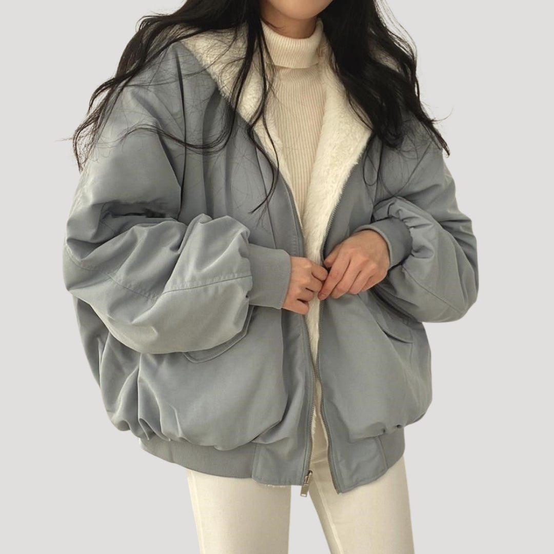 WW | Damen Sherpa-Fleece Winter Teddy-Manteljacke
