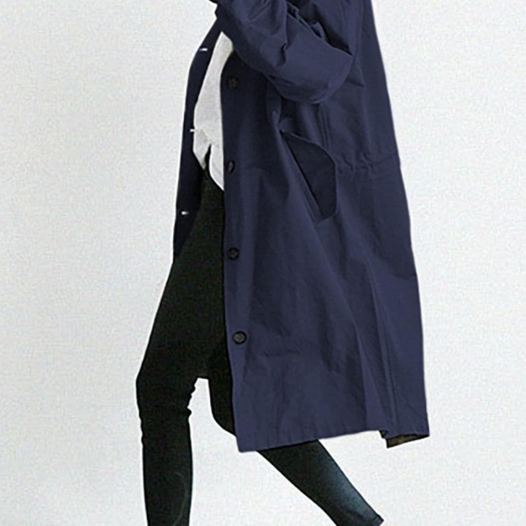 WW | Button-Up Windbreaker - Leichter Übergrößen-Mantel - Lässige Übergangsoberbekleidung