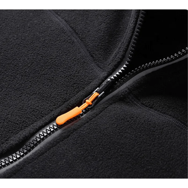 WW | Fleecejacke mit Reißverschlusstaschen - Leichte Wärme - Hoher Kragen - Alltags-Layer