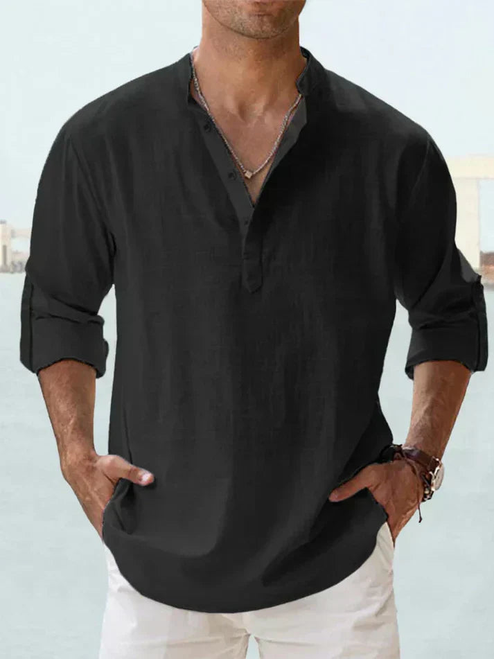 WW | Men's Long-Sleeve Linen and Cotton Shirt