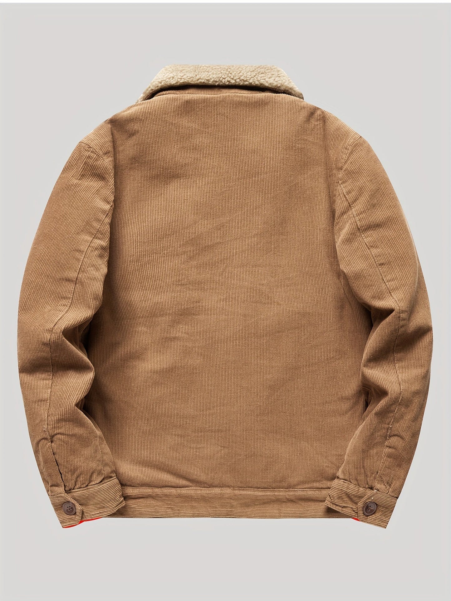 WW | Fleece Button Outdoor Jacket Lightweight With Chest Pocket For Men - Perfect For Outdoor Activities