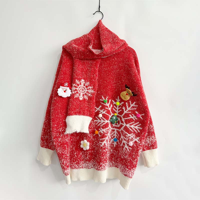 WW | Teile Satz Pullover und Weihnachts Schal