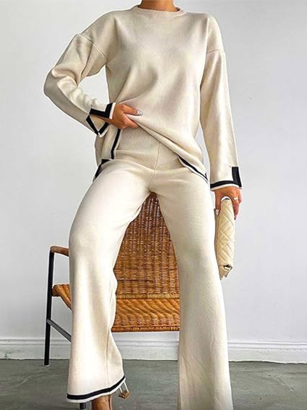 WW Elastisches Strick-Lounge-Set