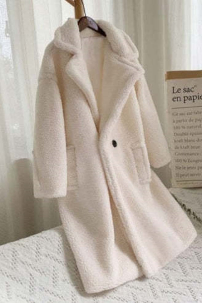 WW | Lässiger Unifarbener Cardigan mit Umlegekragen Outerwear