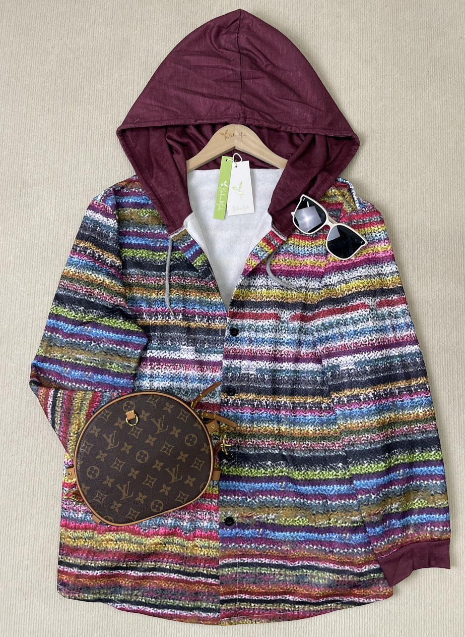WW | Elegant Printed Hoodie Outerwear
