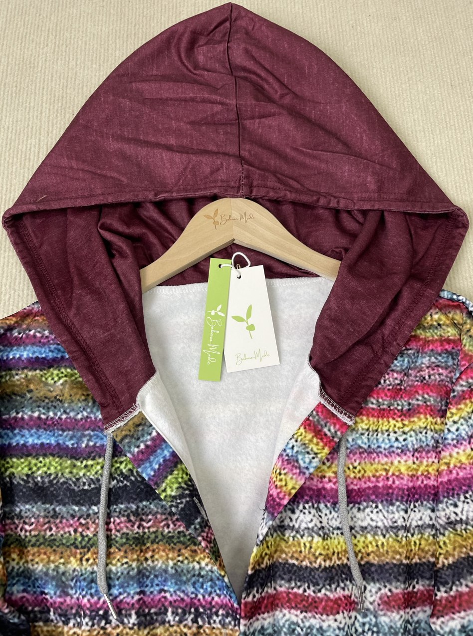 WW | Elegant Printed Hoodie Outerwear