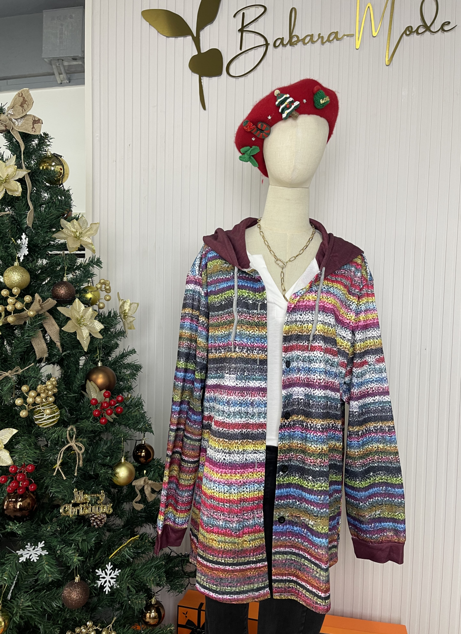 WW | Elegant Printed Hoodie Outerwear