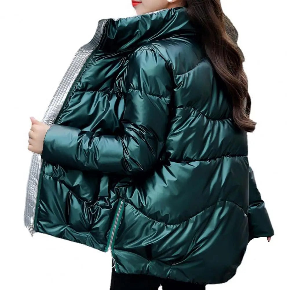WW | Quilted and Lightweight Puffer Jacket, High Collar, Shiny Finish, Warm and Comfortable