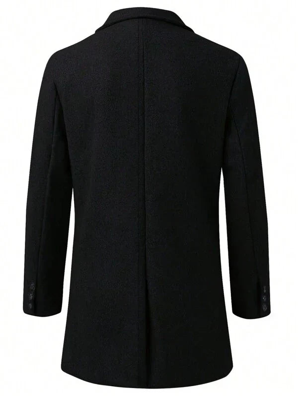WW | Herren Winter Trenchcoat - Klassischer Knopfverschluss