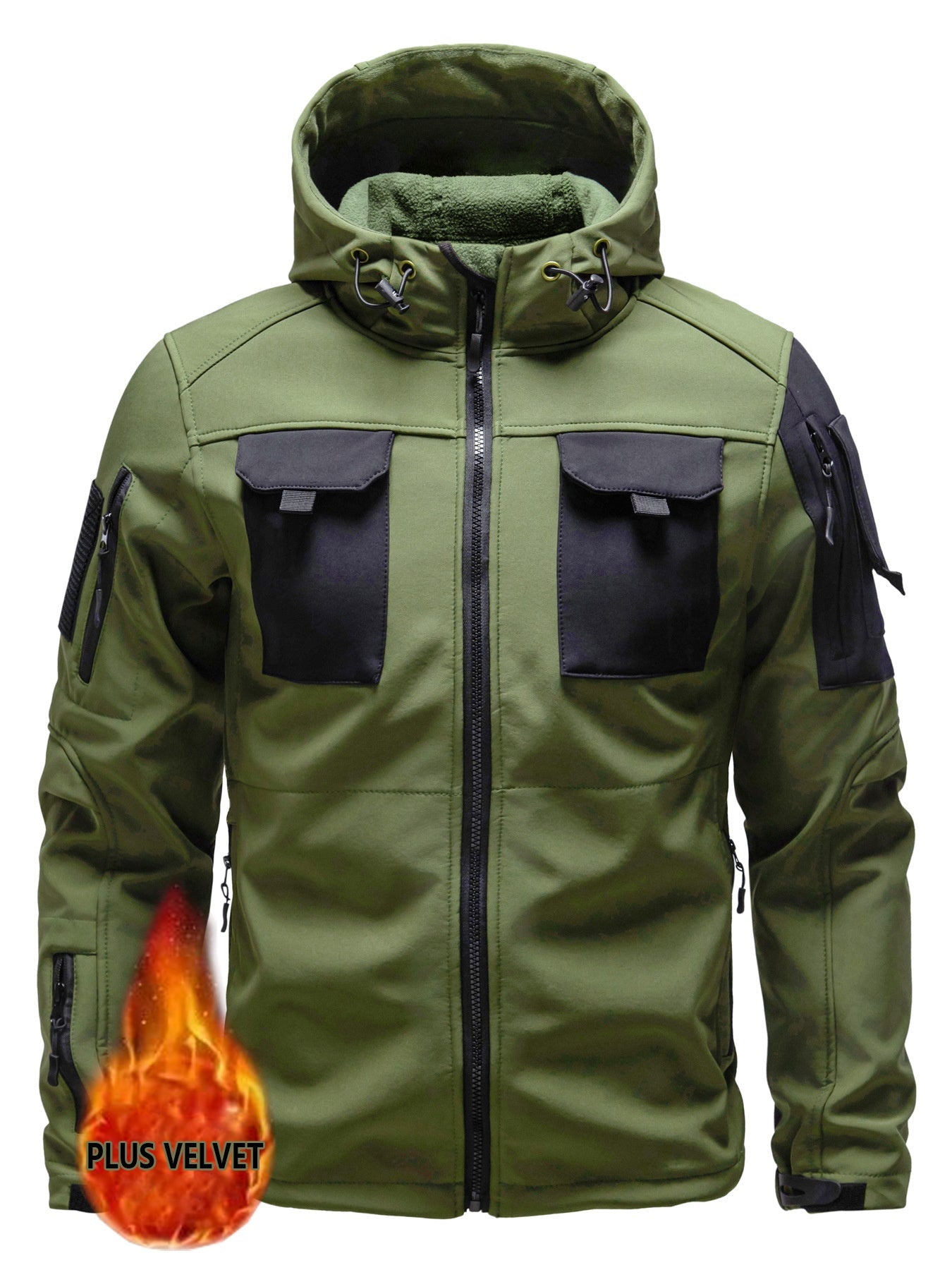 WW | Hooded Outdoor Jacket Waterproof Windproof Insulated for Men - Perfect for Outdoor Activities
