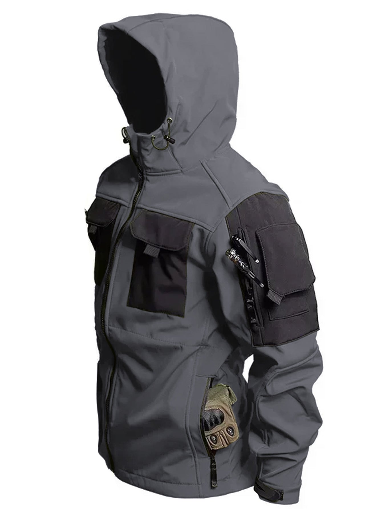 WW | Hooded Outdoor Jacket Waterproof Windproof Insulated for Men - Perfect for Outdoor Activities