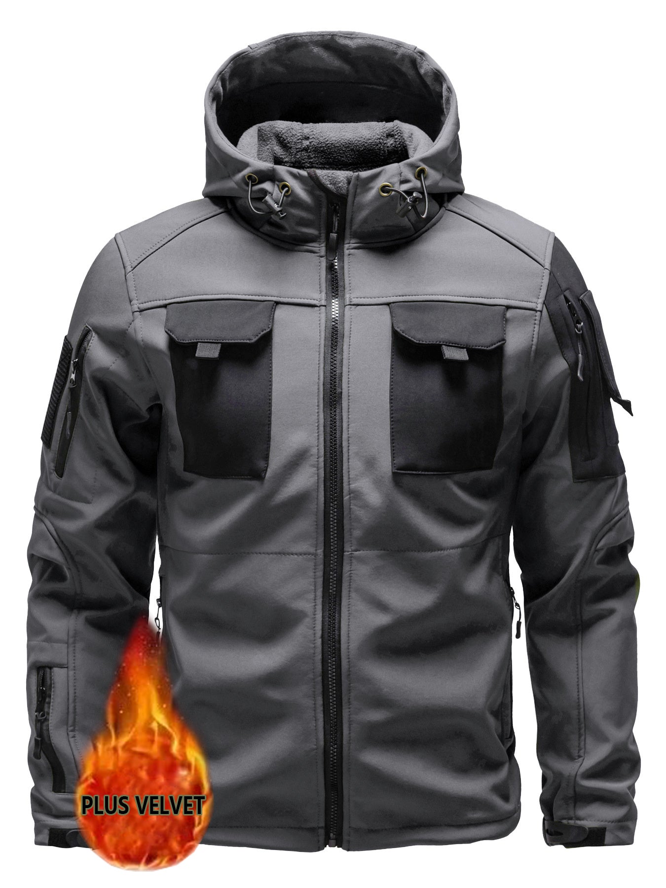 WW | Hooded Outdoor Jacket Waterproof Windproof Insulated for Men - Perfect for Outdoor Activities