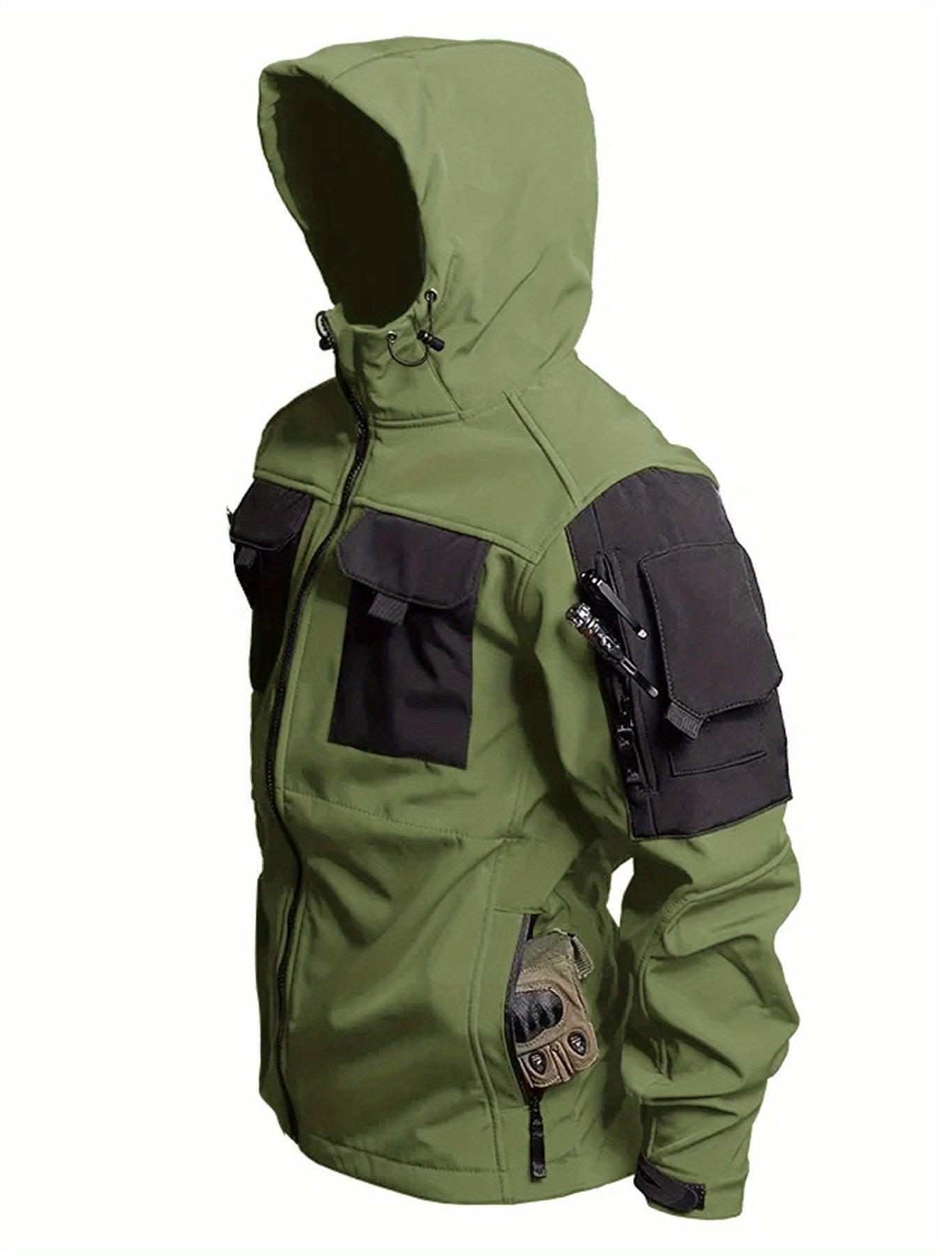 WW | Hooded Outdoor Jacket Waterproof Windproof Insulated for Men - Perfect for Outdoor Activities