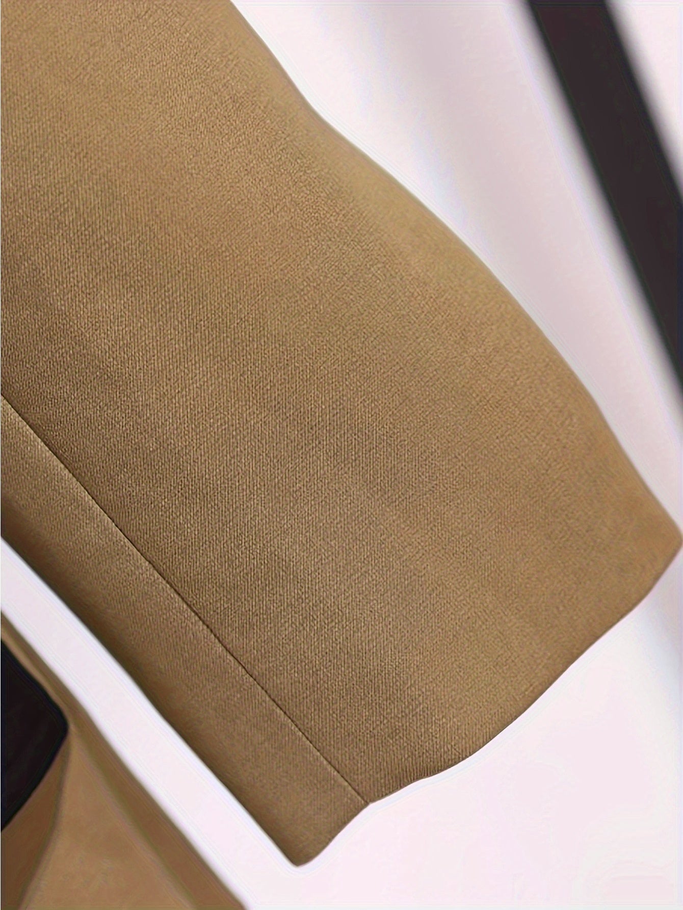WW | Elegant French-Inspired Color Block Trench Coat for Women with British Style and Polyester Fabric - Perfect for Casual Days