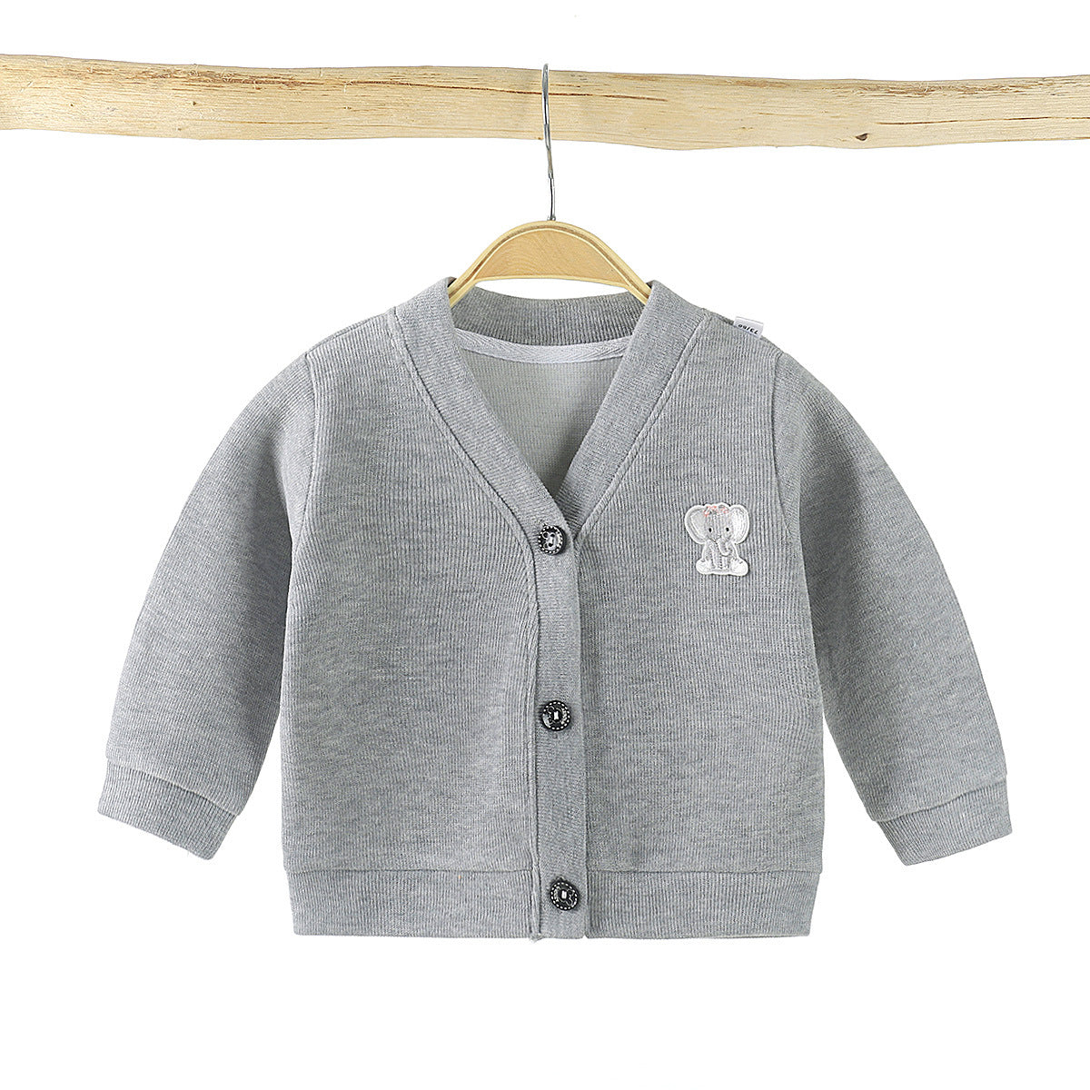 WW | Purple Button Ruffle Patchwork Cotton Knit Kids Coats