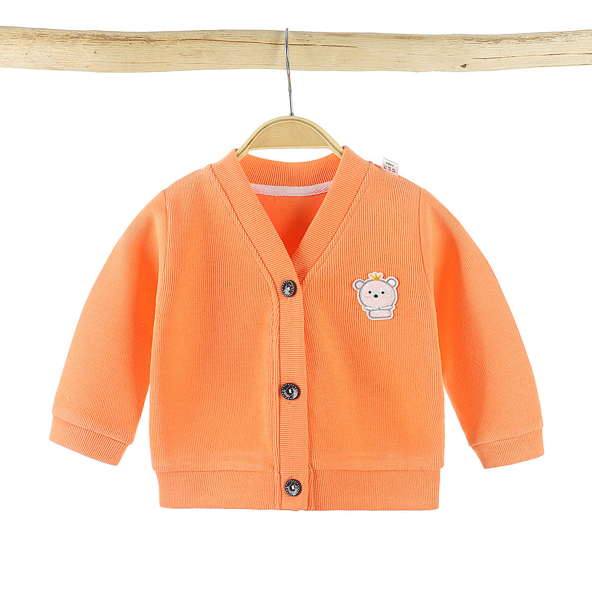 WW | Purple Button Ruffle Patchwork Cotton Knit Kids Coats