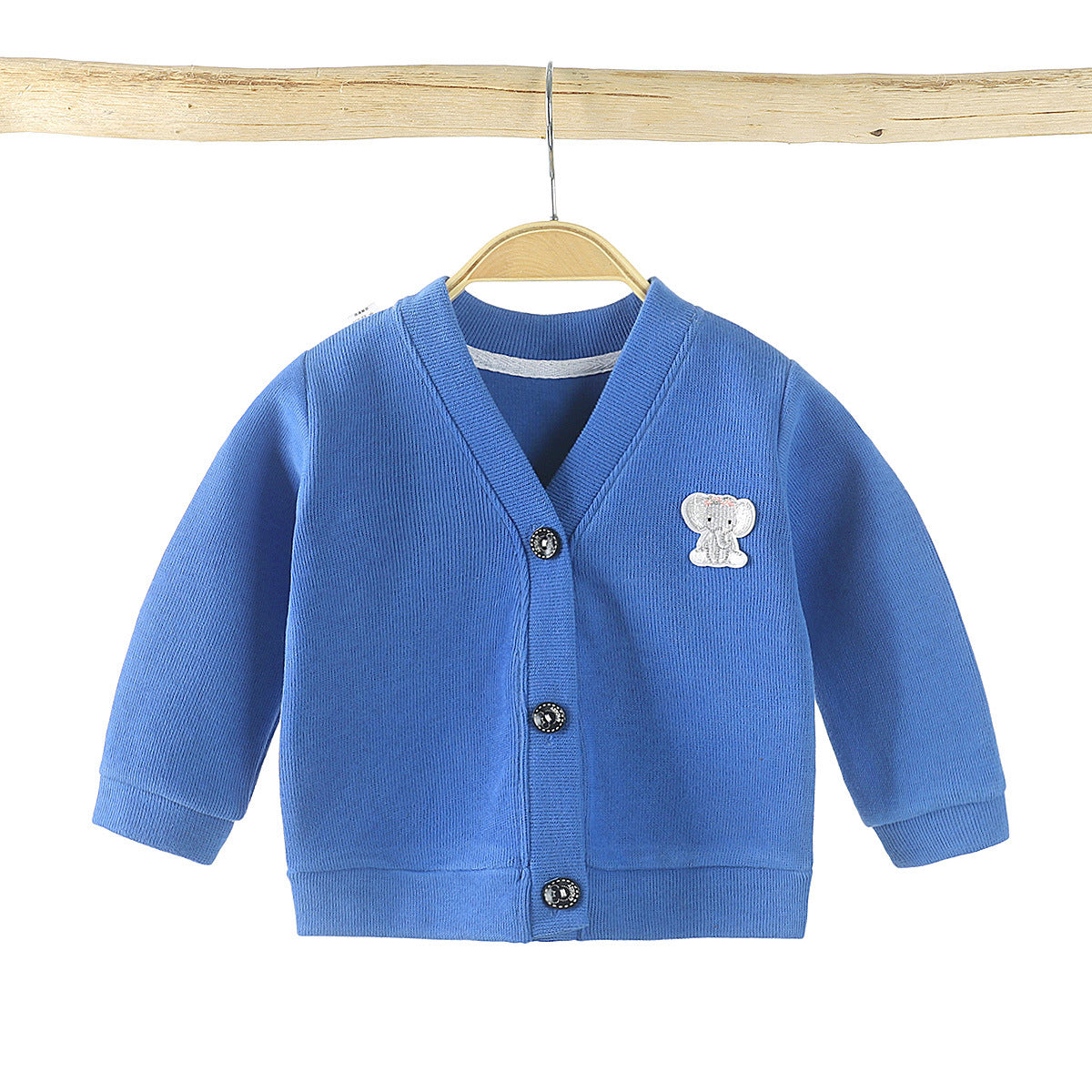 WW | Purple Button Ruffle Patchwork Cotton Knit Kids Coats