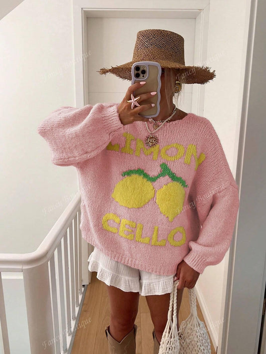 WW | Women's Lemon Print Knit Sweater