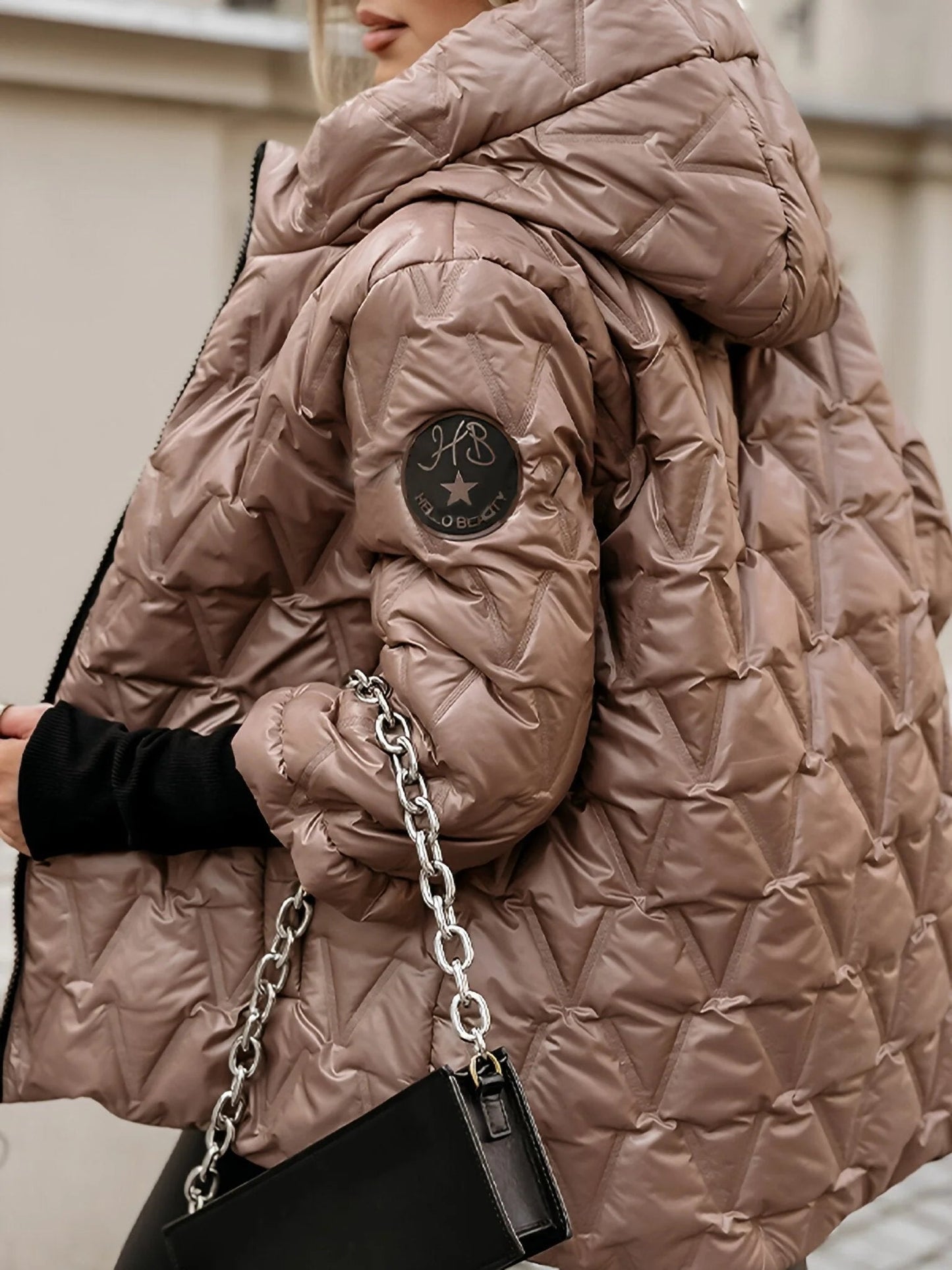 WW | Cozily lined patchwork cotton jacket for a layered look in a casual style