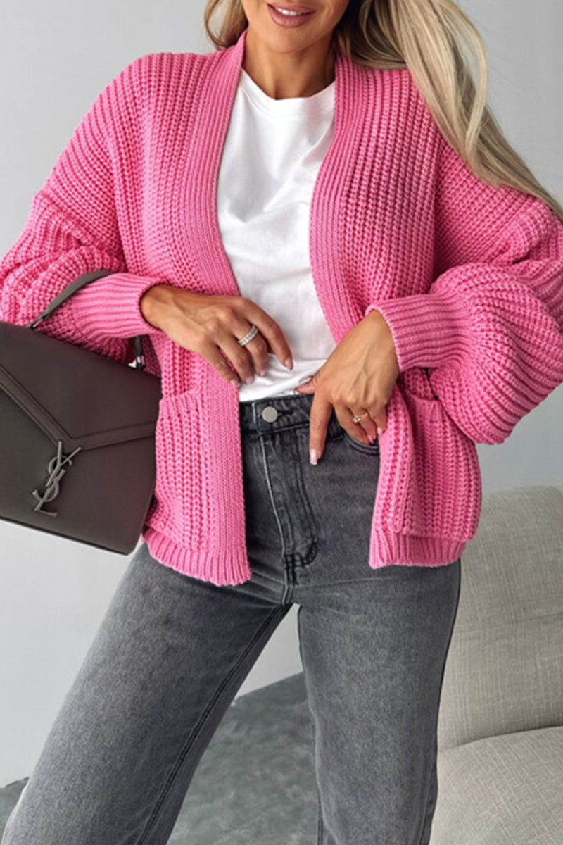 WW | Lässige Taschenwebung V-Ausschnitt Oberbekleidung - 5 Farben