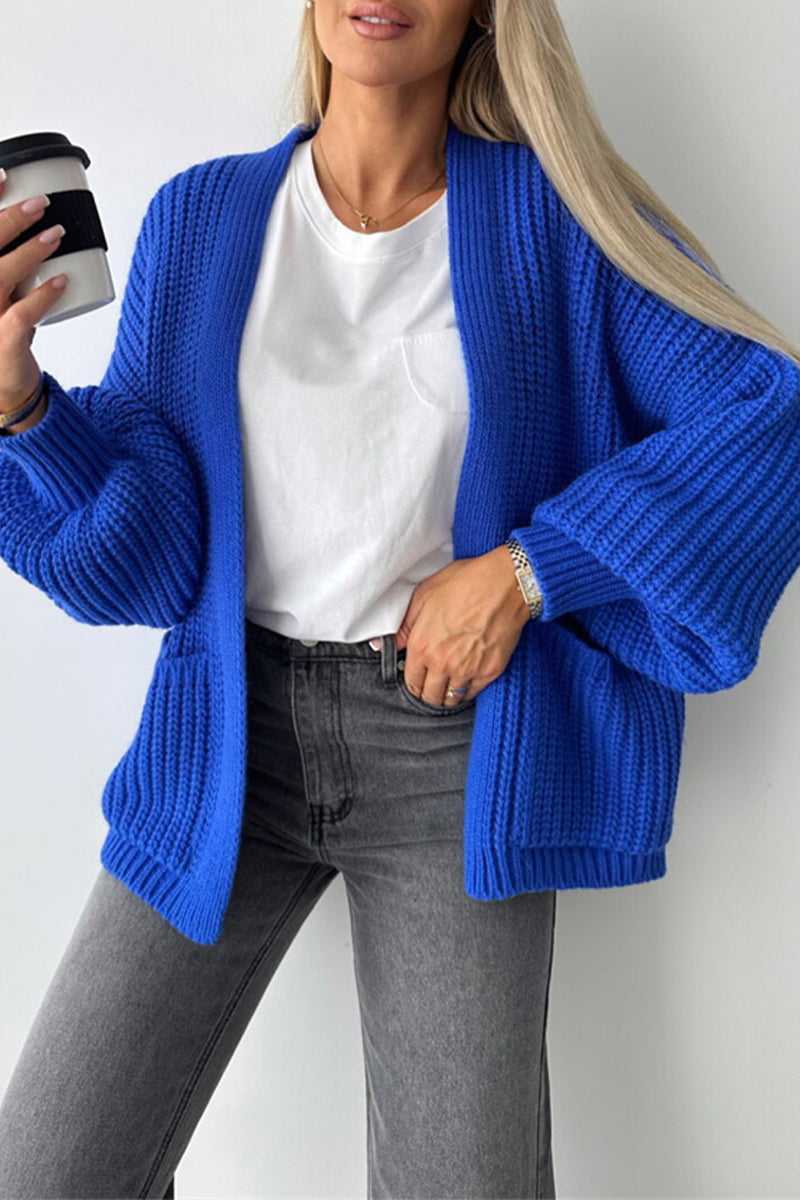 WW | Lässige Taschenwebung V-Ausschnitt Oberbekleidung - 5 Farben