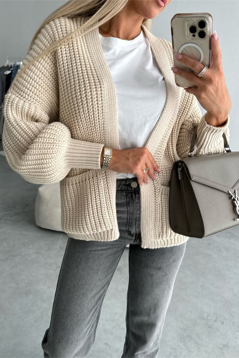 WW | Lässige Taschenwebung V-Ausschnitt Oberbekleidung - 5 Farben