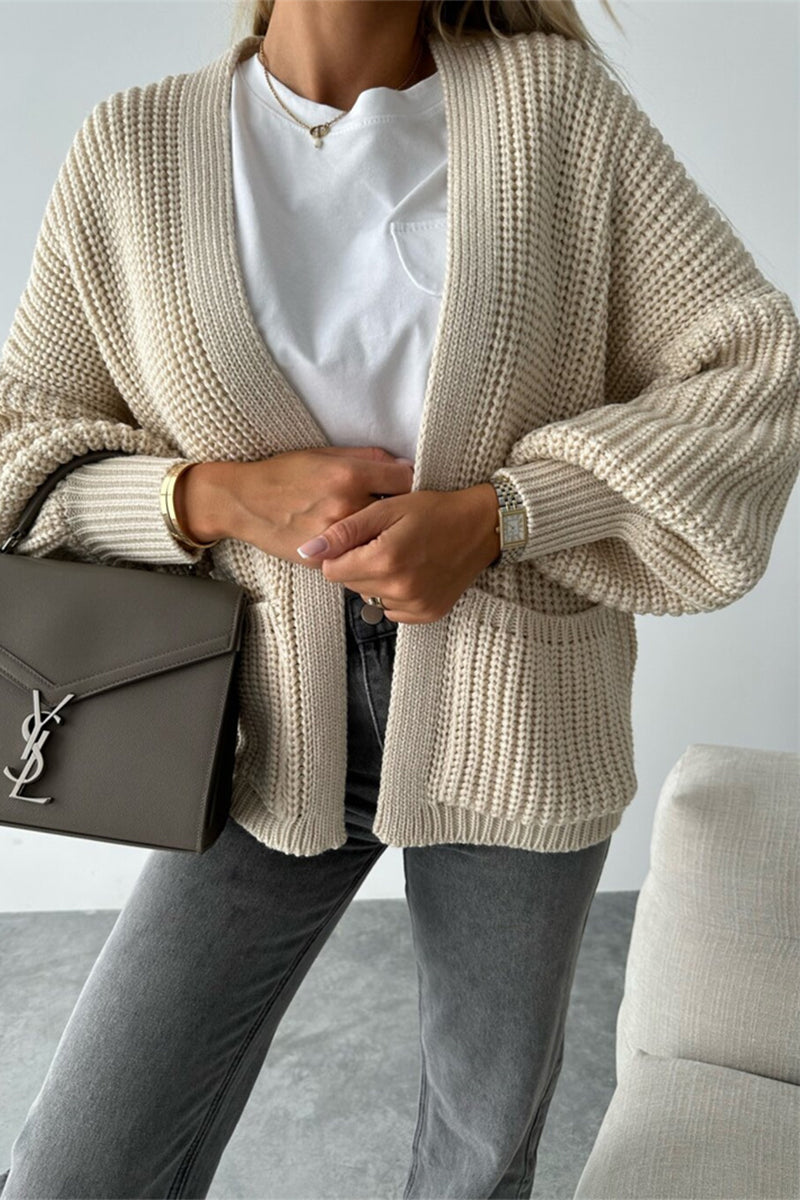 WW | Lässige Taschenwebung V-Ausschnitt Oberbekleidung - 5 Farben