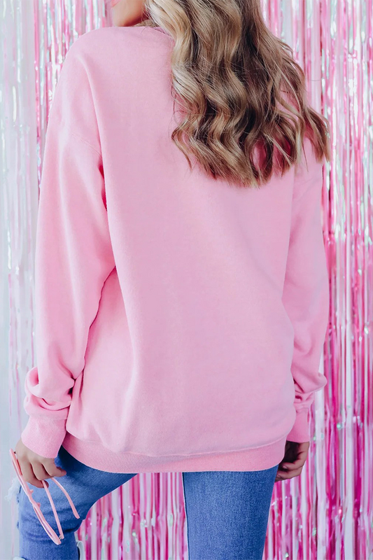 WW | Lässiger Weihnachtbaum bestickte Pailletten Rundhalsausschnitt Sweatshirt