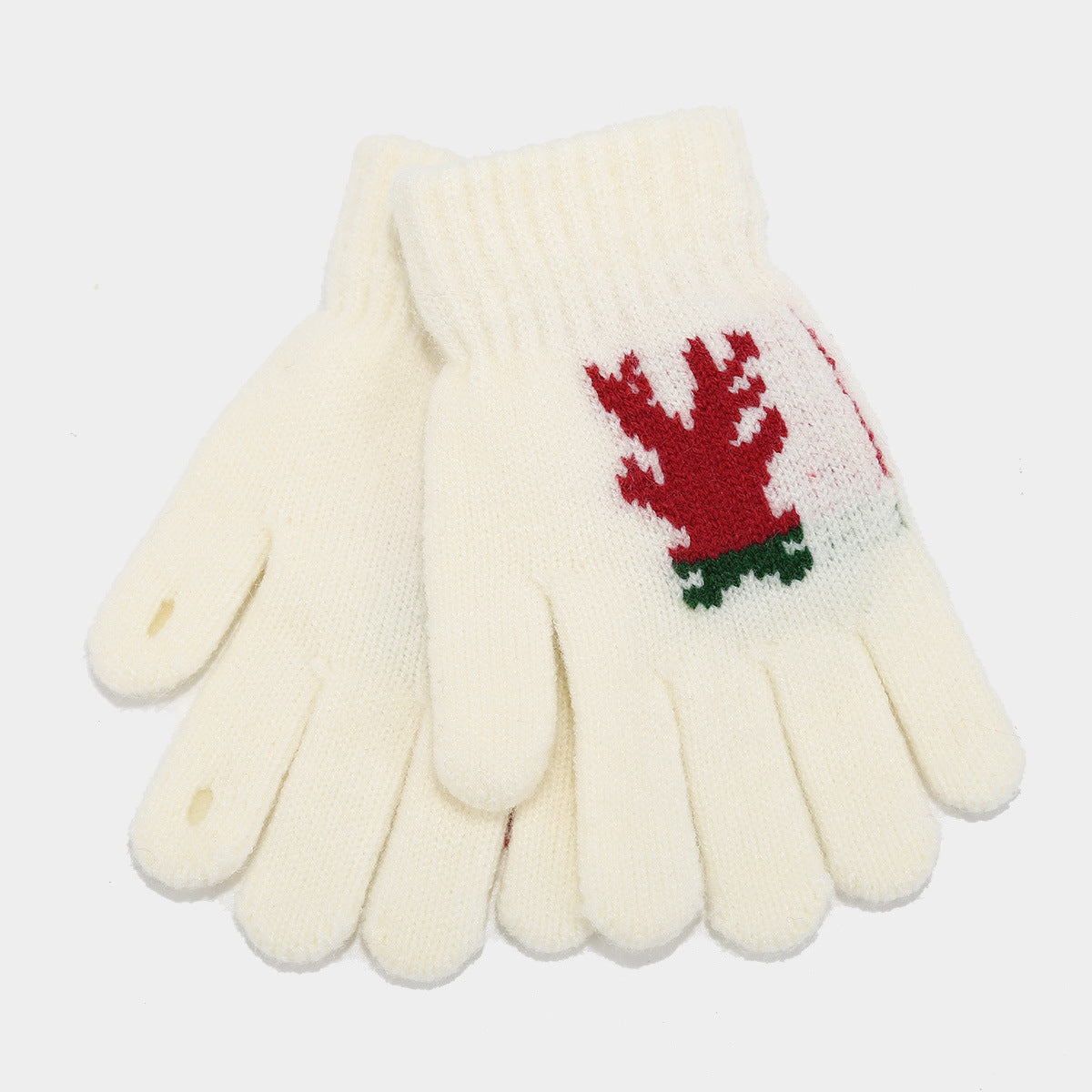 WW | Christmas Reindeer Antler Scarf Hat Gloves Three-piece Set (3 Colors)