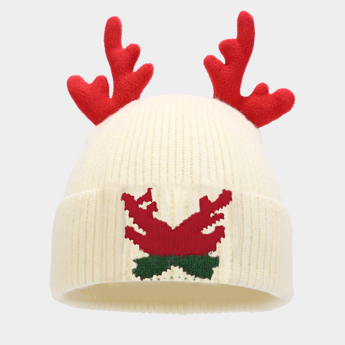 WW | Christmas Reindeer Antler Scarf Hat Gloves Three-piece Set (3 Colors)